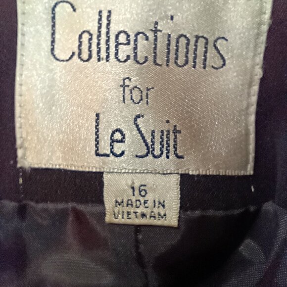 LE SUIT Women's Vintage Winter Warm Maxi Coat Blazer Black Polyester Formal - Picture 3 of 4